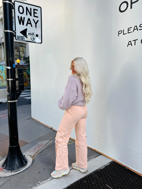 The Izzie Cargo Pant // Pink